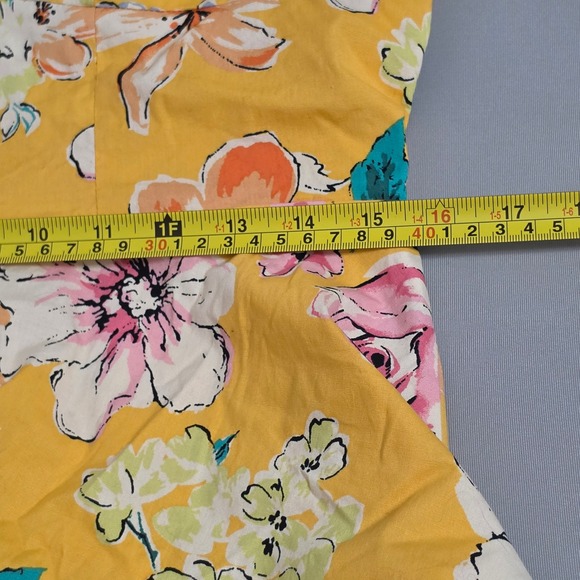Bailey Blue Yellow Floral Fit Flare Sundress XL Fairycore Cottagecore Whimsical - Picture 10 of 11